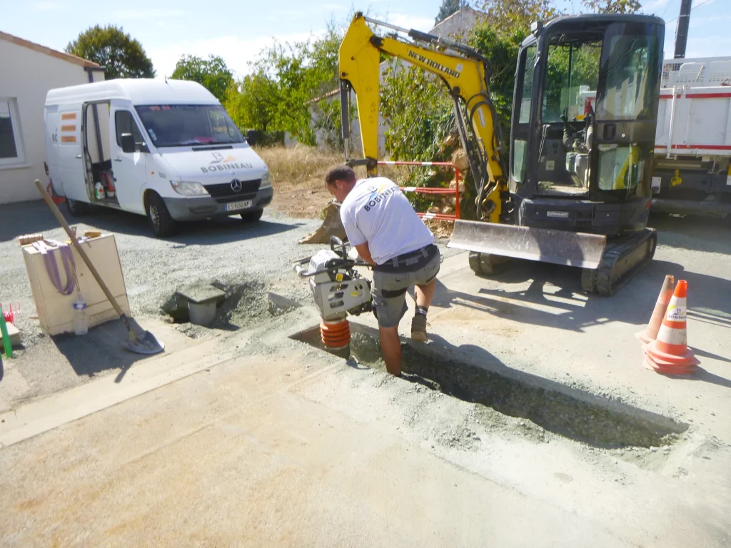 Travaux d'assainissement à Fontenay Le Comte par Bobineau TP